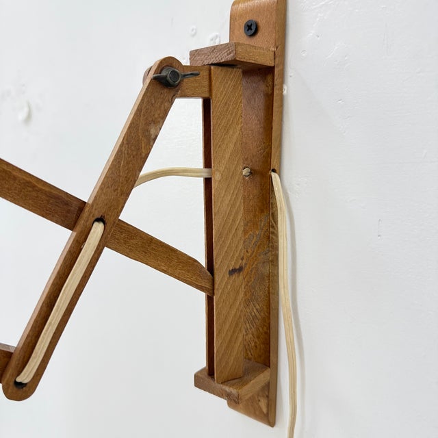 Vintage Teak Scissors Wall Lamp, 1960s For Sale - Image 17 of 18