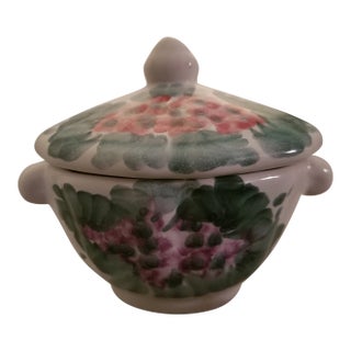 Vintage Italian Ceramic Lidded Dish For Sale