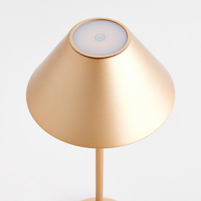 Contemporary Alluna Cordless Led Lamp 14" - Champagne/Gold For Sale - Image 3 of 8