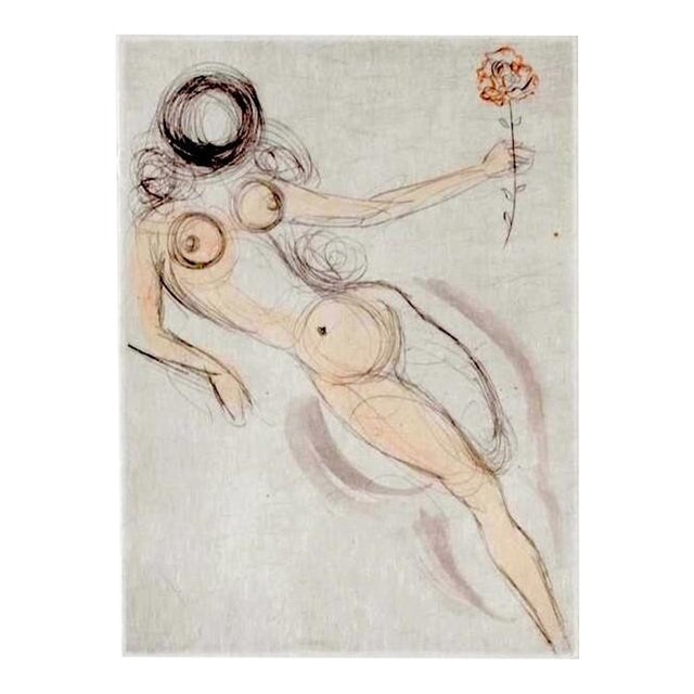 Dali Petties Nus (Ronsard) H Hand Signed Numbered Etching Surreal Art For Sale