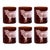 ARTEL Barnyard Collection Cow Double Old Fashioned Glasses in Mahogany, Set of 6 For Sale