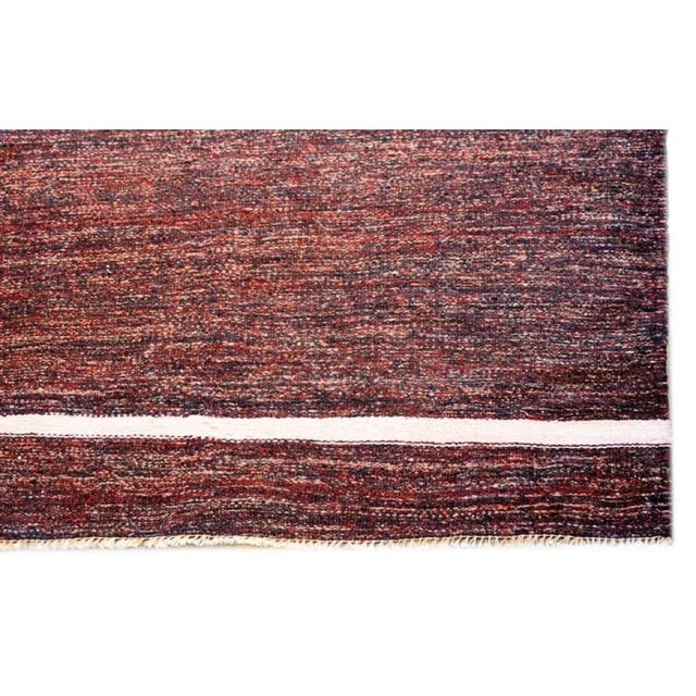 Persian Vintage Asymmetrical Gabbeh Kilim Rug For Sale - Image 3 of 5