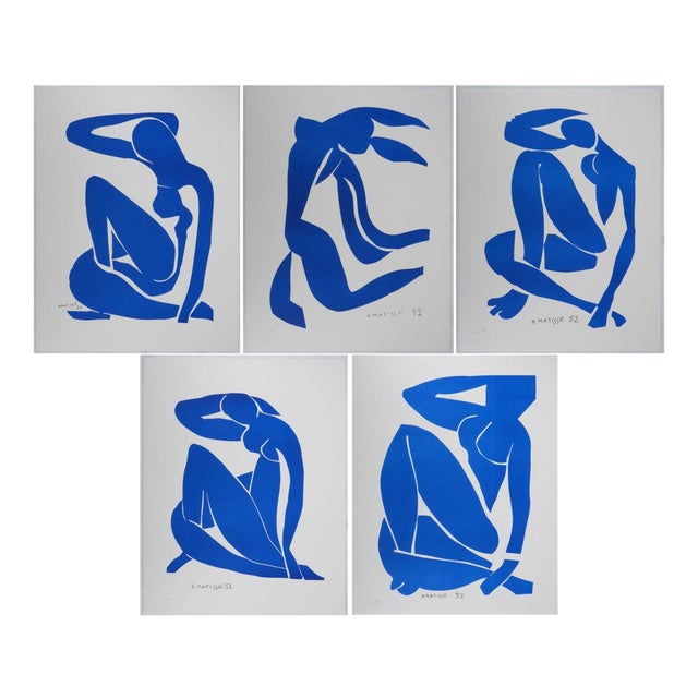 After Henri Matisse, The Blue Nudes, Lithograph, Set of 5 For Sale