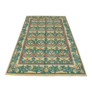 William Morris Rug 9’11” X 13’3” Beige Wool Hand-Knotted Oriental Carpet