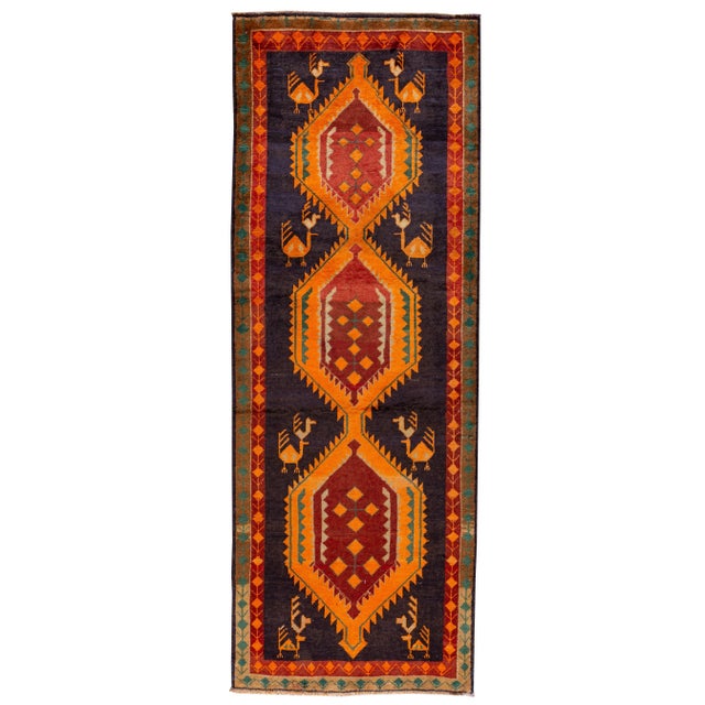 Vintage Kurdish Hanmade Wool Rug, 4' X 11' For Sale - Image 10 of 10