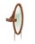 Wood Vintage Wooden Oval Mirror with Drawer, Italy For Sale - Image 7 of 10