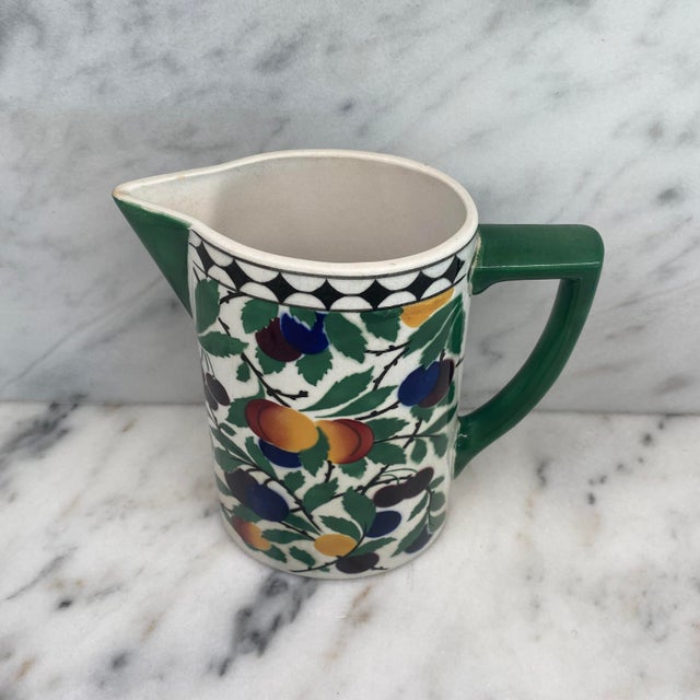 Antique Villeroy & Boch Wallerfangen Saar Basin Fruit Pitcher For Sale In Portland, ME - Image 6 of 9