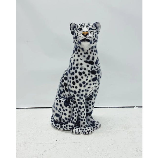 Ceramic Snow Leopard Ceramic Figurine from Ceramiche Boxer For Sale - Image 7 of 7
