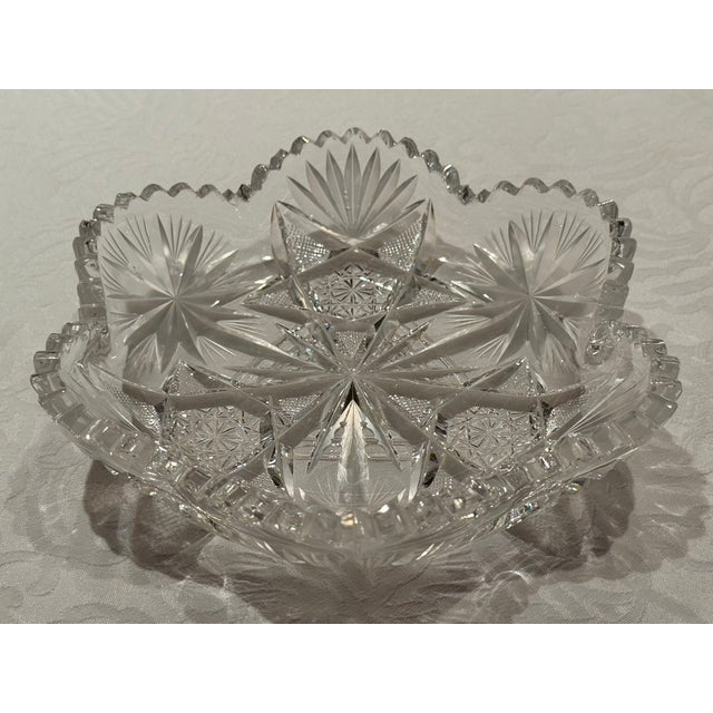 Late 19th Century Late 19th Century American Brilliant Period Crystal Candy Dish For Sale - Image 5 of 5
