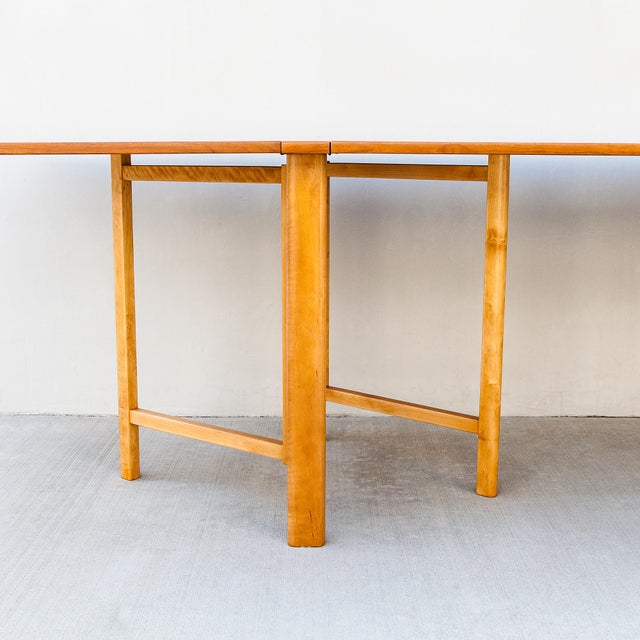 Signed Bruno Mathsson "Maria" Folding Flap Teak Expandable Dining Table, 1960s For Sale - Image 16 of 18