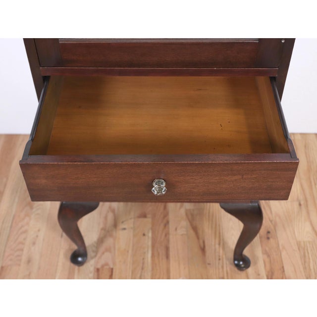 Brown Vintage Mahogany Dark Stained Medical Display Cabinet-Unmarked For Sale - Image 8 of 12