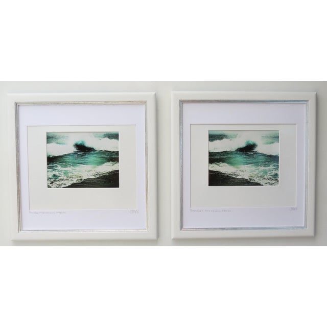 Duo of Fine Art Seascape Photography in Vintage Frames by C. Damien Fox For Sale - Image 11 of 11