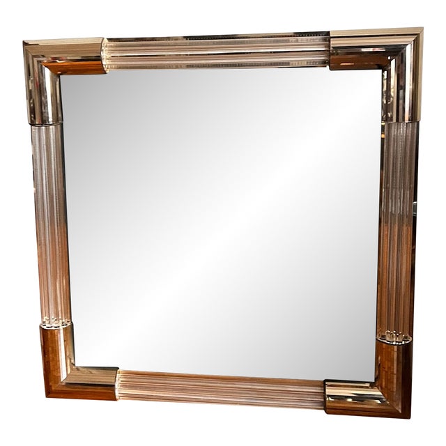 1970s Charles Hollis Jones Style Lucite Mirror For Sale