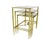 Metal Solid Brass Smoked Glass Set of Three Nesting Stacking Side Occasional Tables For Sale - Image 7 of 7