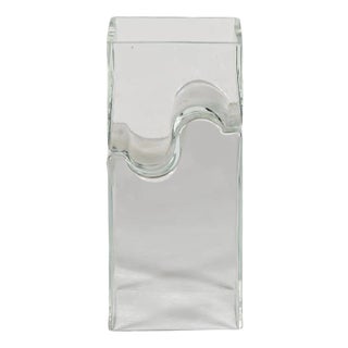 Clear Glass Composition Vase by Alfredo Barbini, 1960s For Sale