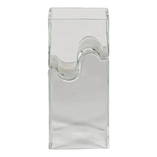 Clear Glass Composition Vase by Alfredo Barbini, 1960s For Sale