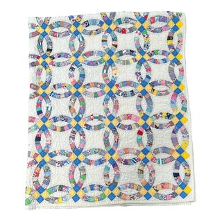 Antique Wedding Ring Quilt For Sale
