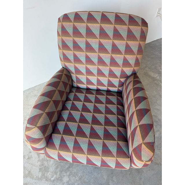 Purple Postmodern Hekman Dansen Contemporary Geometric Upholstered Lounge Chair/ Sold For Sale - Image 8 of 11