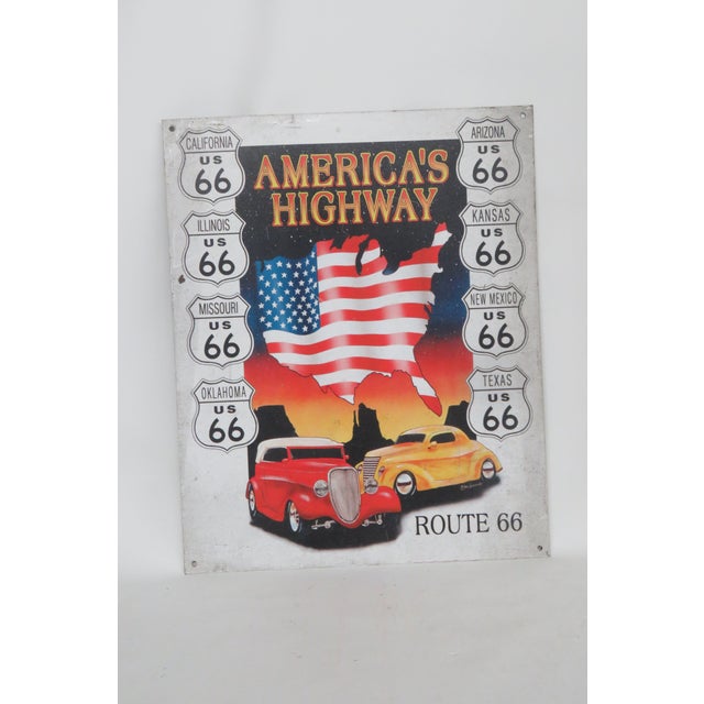 Vintage Route 66 Metal Sign Americans Highway 1995 Desperate Enterprises 4705b For Sale - Image 9 of 10