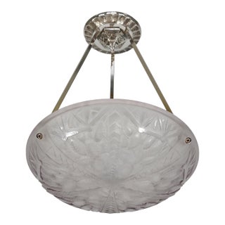 1930s French Art Deco Pendant Light by Viarmé For Sale