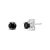 Delve into the enigmatic allure of these sterling silver stud earrings, each showcasing a mystic black diamond that...