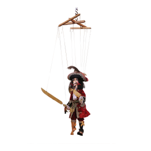 20th Century Italian Captain Hook Marionette Puppet