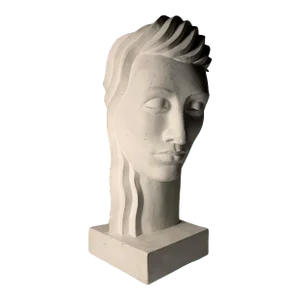 Post Modern Lora Marx (Samuel Marx) Deco Bust Head Sculpture