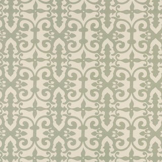 Sample - Schumacher X Veere Grenney Ferne Park Wallpaper in Sage For Sale