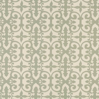 Sample - Schumacher X Veere Grenney Ferne Park Wallpaper in Sage For Sale