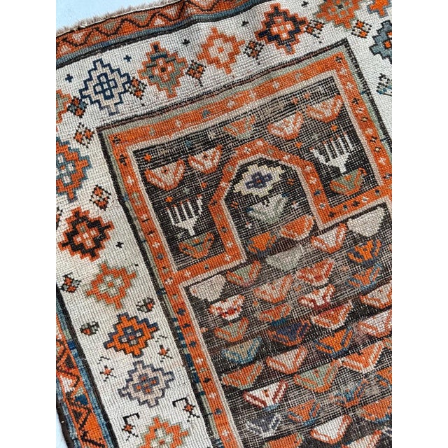 Persian Antique Prayer Lovely Tribal throw Rug 3 x 5 For Sale - Image 3 of 3