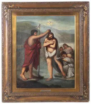 Francisco Joseph of Resende, Baptism of Christ, Oil on Canvas
