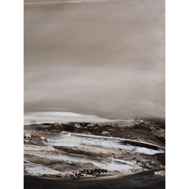 Contemporary Modernist 'The Last Light of Day' Original Swedish Abstract Landscape Oil Painting, Framed For Sale - Image 11 of 13