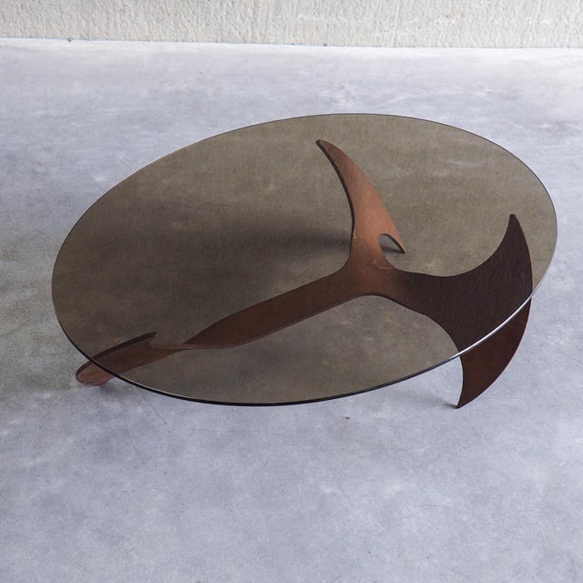 Oval Propeller Coffee Table by Knut Hesterberg for Ronald Schmitt, 1960s For Sale - Image 9 of 15