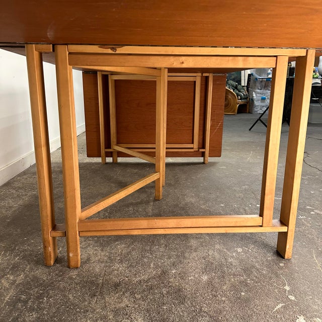 Mid Century Modern Bruno Mathsson GateLeg Dining Table "Maria Flap" For Sale In Cleveland - Image 6 of 12