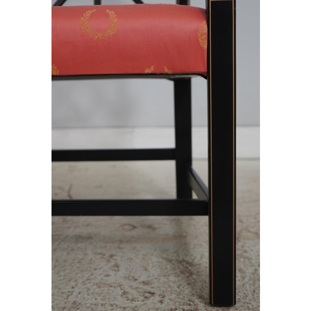 Pair of Kindel Black & Gold Chinese Chippendale Armchairs For Sale - Image 9 of 18