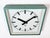 Industrial Square Green Wall Clock from Pragotron, 1980s For Sale - Image 4 of 17