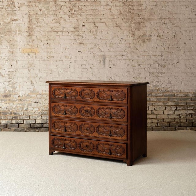 French 19th Century French Walnut Chest of Drawers For Sale - Image 3 of 8