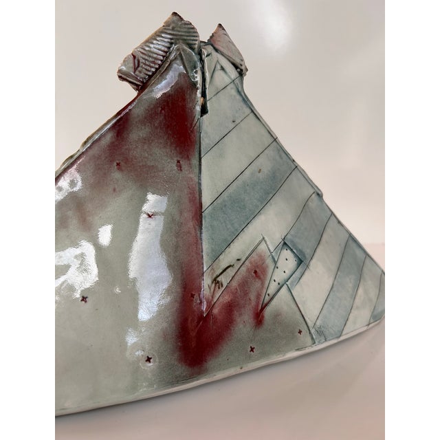Ceramic Vintage Studio Pottery Modernist Sculpture, Signed by Artist For Sale - Image 7 of 12