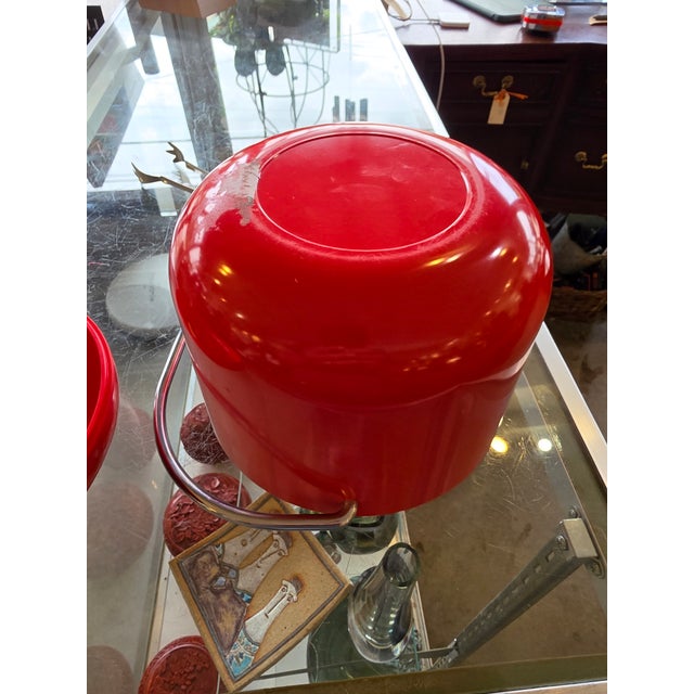 Vintage 1970’s Italian Plastic Primaluna Ice Bucket Designed by Ambrogio Pozzi Modernist Ice Bucket For Sale - Image 10 of 12