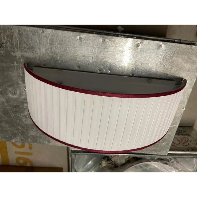 Satin Pleated Sconces by Zonca, 1990s, Set of 2 For Sale - Image 7 of 10