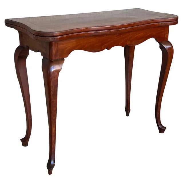 Game Card Fold Over Side Table or Tea Table With Hidden Drawer For Sale - Image 12 of 12