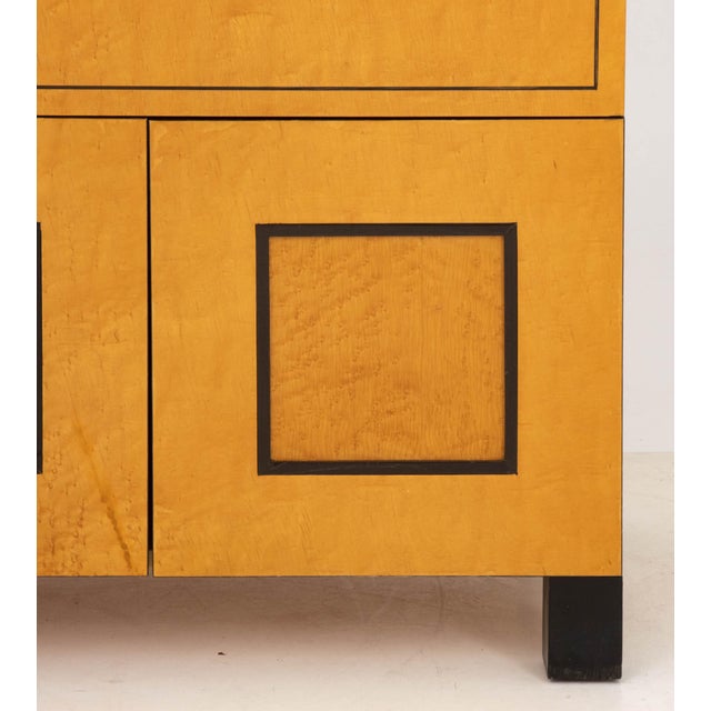 Biedermeier Richard Bloch Birds Eye Maple Cabinet For Sale - Image 3 of 7