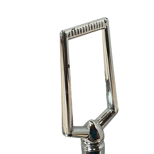 Mid 20th Century Chrome Snack Serving Tray With Handle Mid Century For Sale - Image 11 of 11