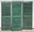 Antique American farmhouse shutter from a Pennsylvania farmhouse. Set of 3. Circa 1800. Lovely green color. All louvers...