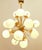 Italian 21st Century Diciotto Polished Brass Glossy White Murano Sputnik Chandelier by Fabio LTD For Sale - Image 3 of 4