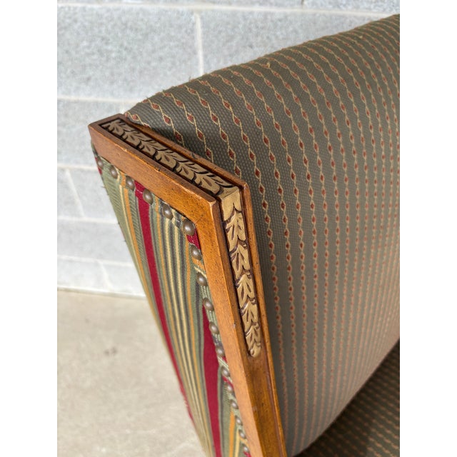 Textile Henredon French Regency Style Upholstered Accent Chair For Sale - Image 7 of 15