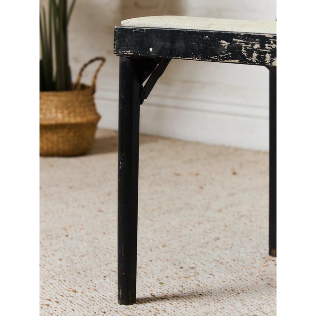 Black Vintage Rustic, Primitive Accent Chair For Sale - Image 8 of 12