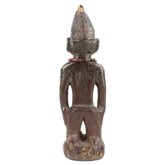 African Early 20th Century Yoruba Ibeji Female Miniature Figure 11 Inch Nigeria For Sale - Image 3 of 5