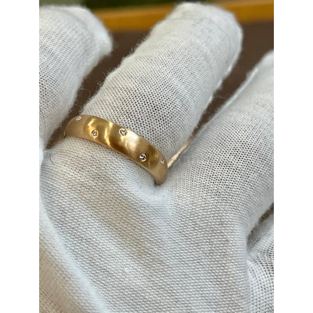 14 Flush Set Bezel Diamond Eternity Wedding Band in 14 Karat Yellow Gold For Sale In New York - Image 6 of 18