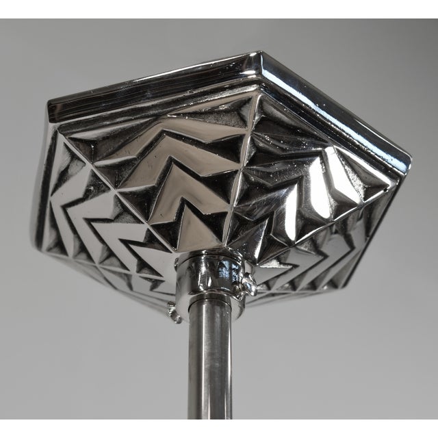 A Pair of Muller Freres French 1930s Art Deco Pendant Lights - 4 Pairs Available For Sale - Image 9 of 14